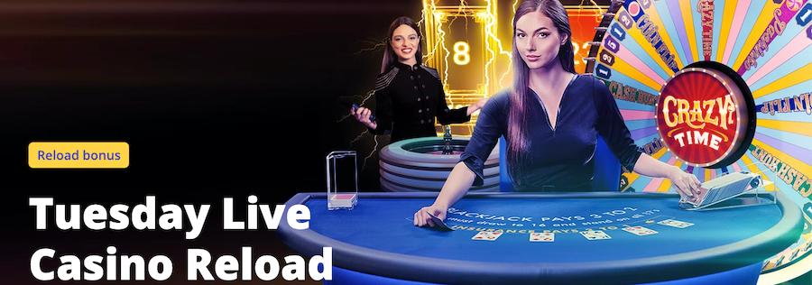 live casino reload bonus